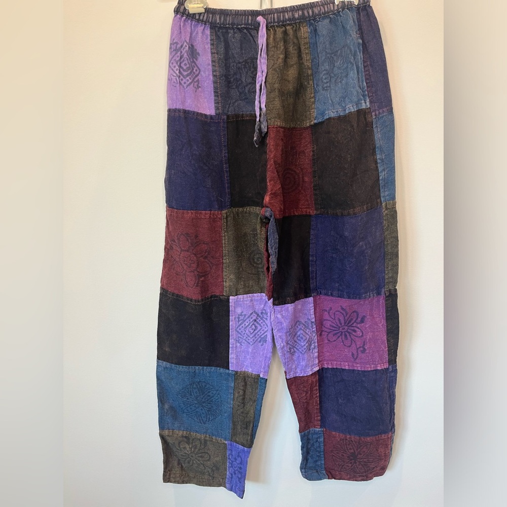 Colorful baggy pants with designs